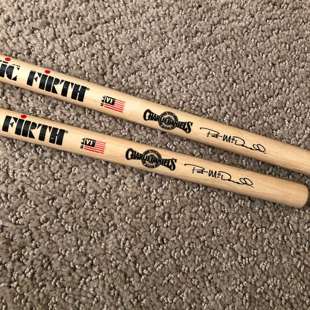 NWOT Vic Firth Charlie Daniels Band Pat McDonald drumsticks
